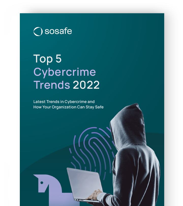 preview image of the top 5 cybercrime trends report for 2022 in English