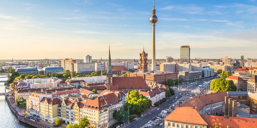 Dekoratives Visual für die Kontaktseite von Berlin