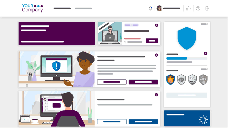 Short video showing how the SoSafe platform can be branded and customized to a sample organization