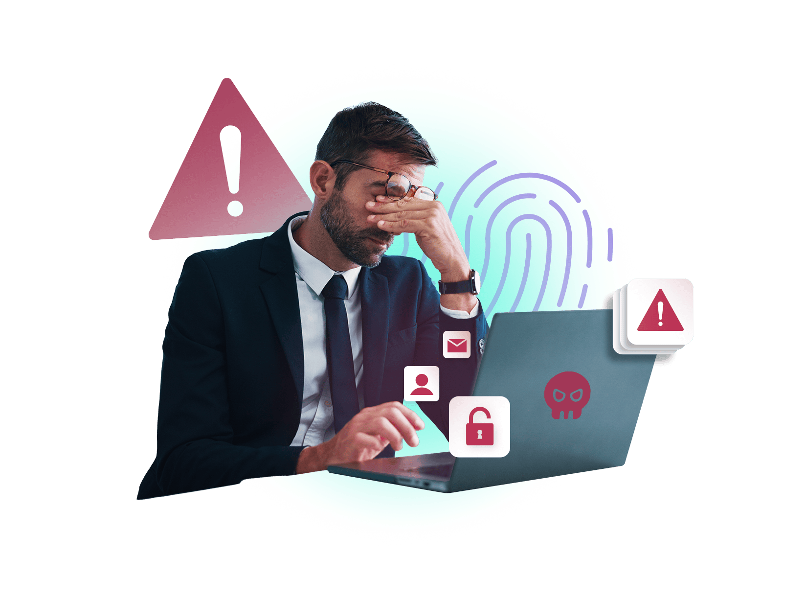 Graphic of human error resulting into a breach