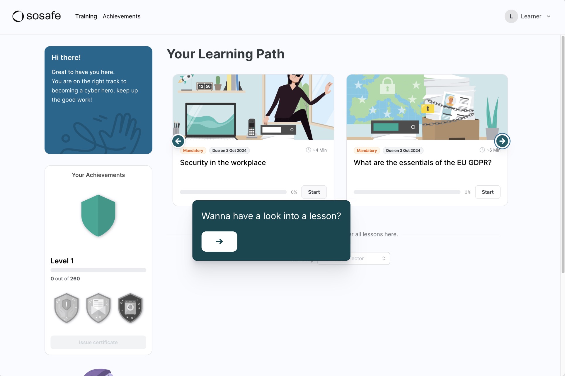 Personalised E-Learning
